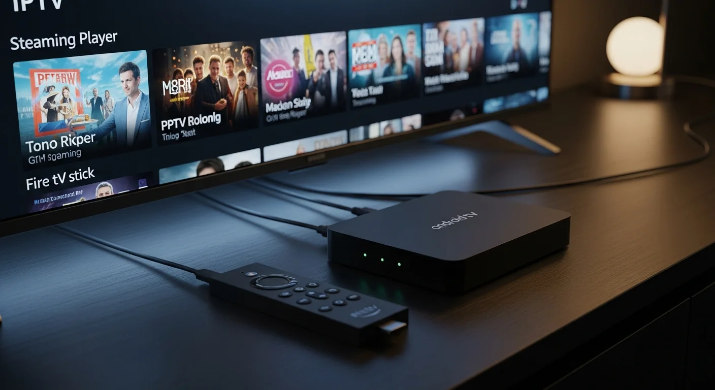 IPTV box uppkopplad för streaming